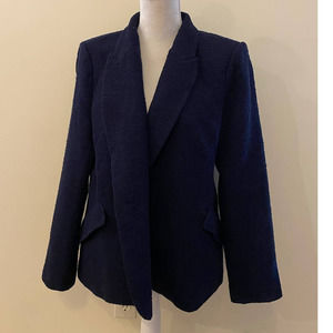 L'AGENCE WOMEN'S NAVY BLUE BLAZER COAT  14
